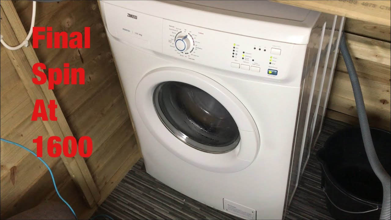 Zanussi ZWF16070W1 washing machine || Final spin on cottons 90 with intensive