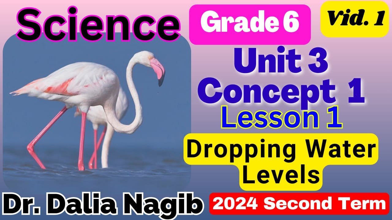 Science Grade 6 ( 2024 )Unit 3 Concept 1 Lesson 1 Dropping Water Levels ساينس سادسة ابتدائى ترم ثانى
