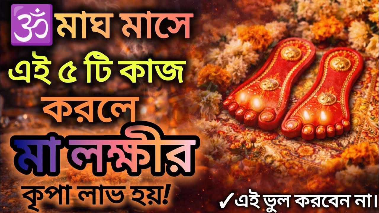 🕉️মাঘ মাসে এই ৫টা কাজ করলে লক্ষ্মী কৃপা আসে | Magh Month Power | One Mistake Can Destroy Wealth🙏📿🌕