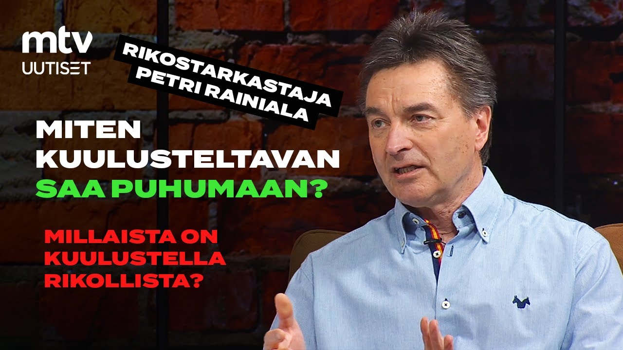 Miten kaiken kiistävän rikollisen saisi puhumaan? Rikostarkastaja Rainiala kertoo
