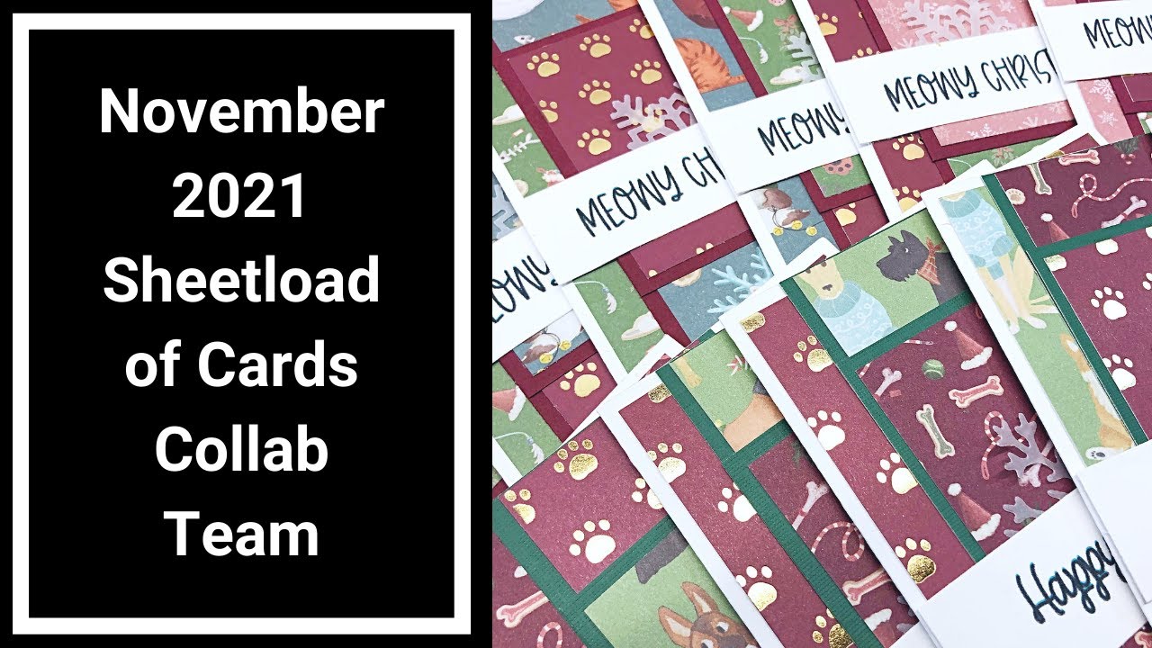 November 2021 Sheetload of Cards - Dog and Cat Themed Christmas Cards!🐶🐱
