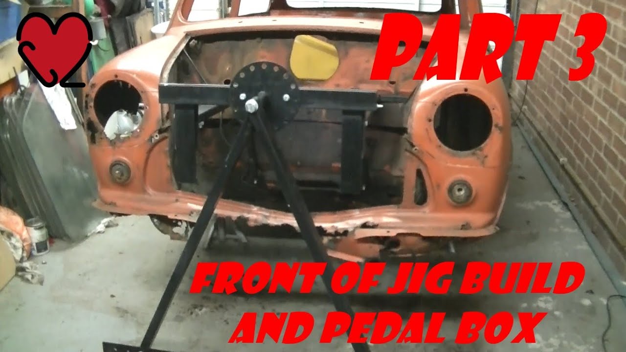 PRT3 ROLLOVER JIG SPIT BUILD UP FRONT SECTION AND PEDAL BOX REMOVAL SEVEN CLASSIC MINI LIFE
