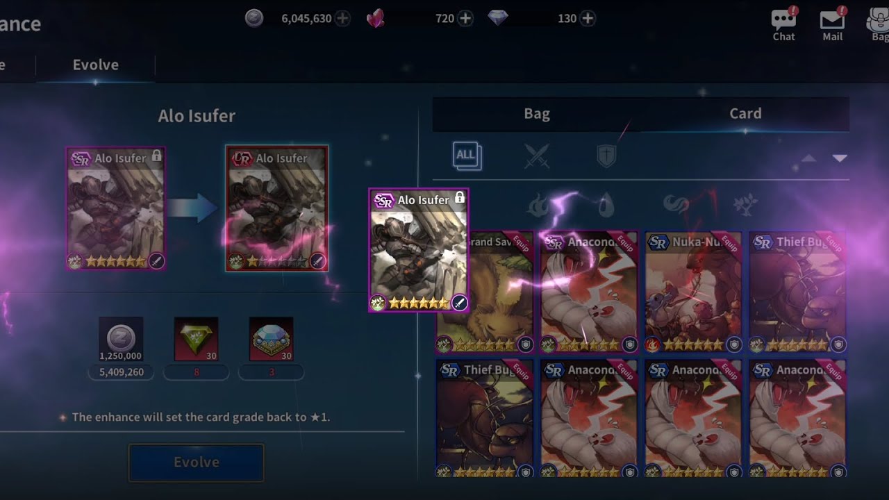 Evolving SSR Card into UR in Ragnarok Hero Sharing NFT (Immutable X Game)
