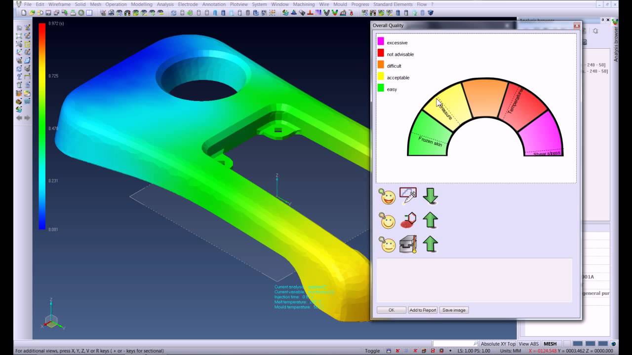 VISI CAD/CAM Mould design, Electrode extraction, Plastic flow analysis