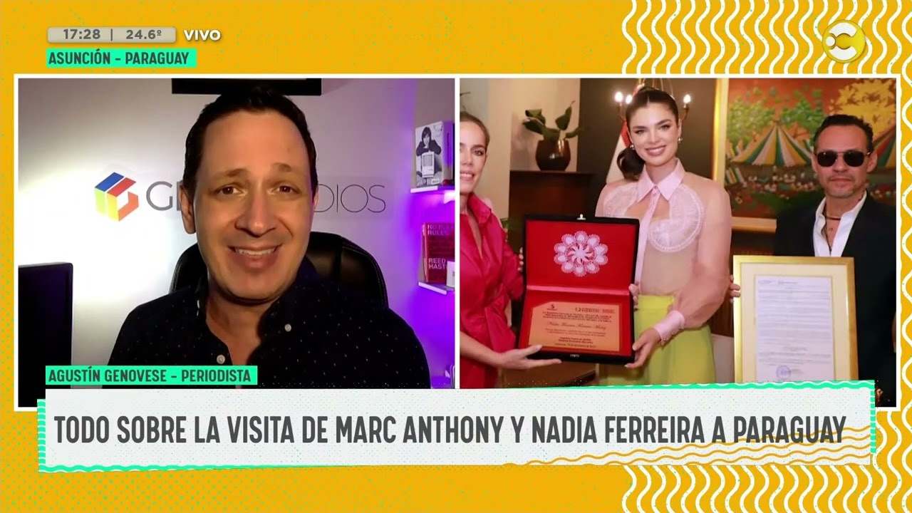 Marc Anthony y Nadia Ferreira en Paraguay, se realizó el cierre de su tour │ DPZT │ 20-12-23