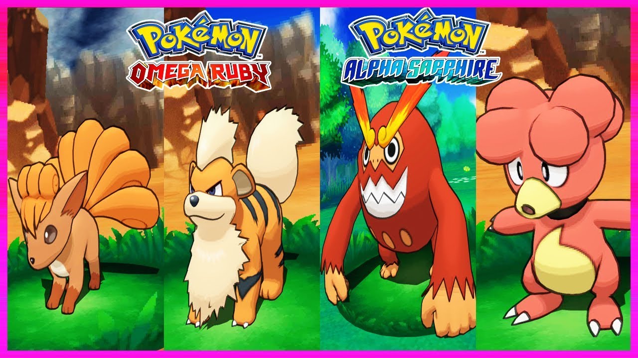 Pokemon OmegaRuby & AlphaSapphire - Vulpix,Growlithe,Darmanitan & Magby Locations
