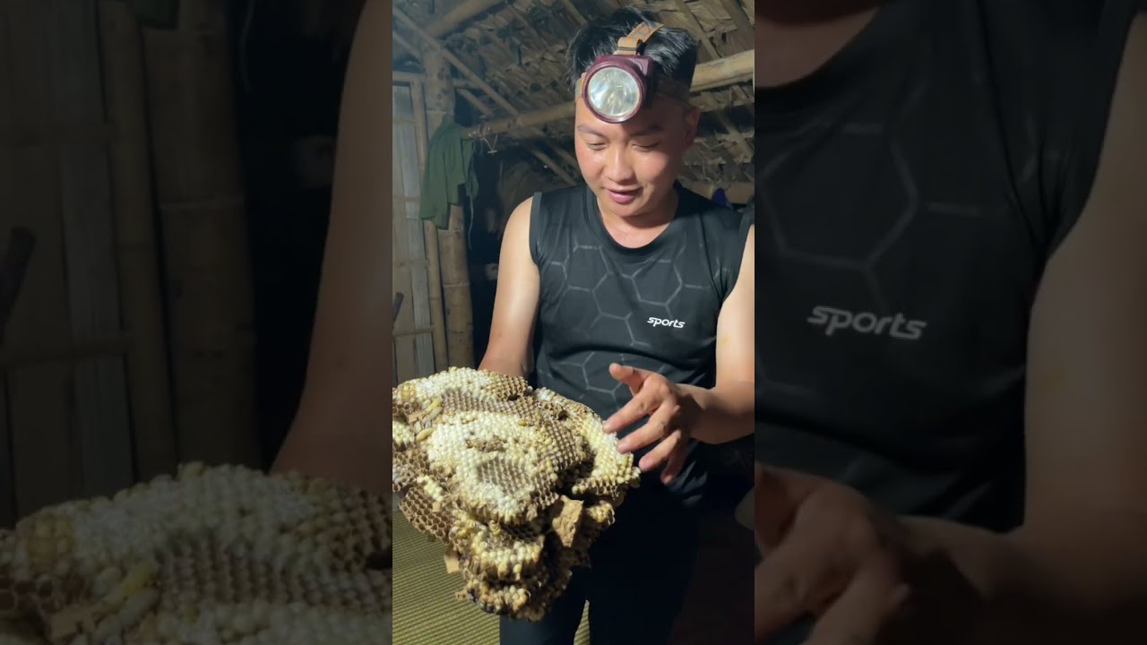 Đọt mây nướng và nhộng ong