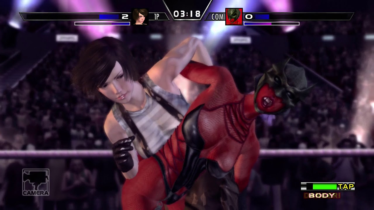 Rumble Roses XX championship Reiko Hinomoto vs Evil Rose