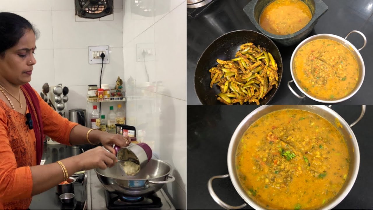Friday cooking | Pacha Payaru Gravy | Mixed Veg Sambar | Kovakkai Fry