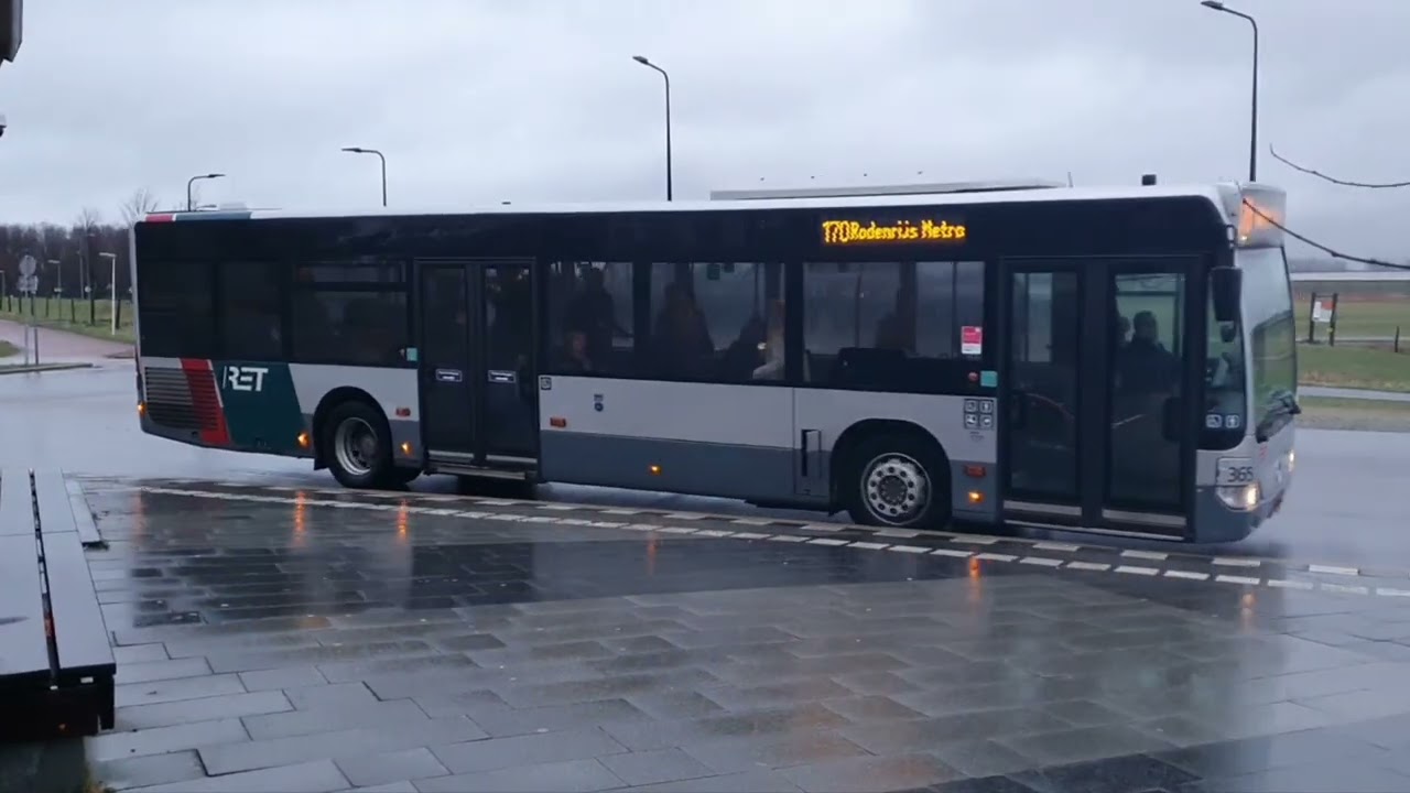 Zeldzaam 3 Mercedes-Benz Citaro bussen van de RET op Rodenrijs metro. RET 311, 319 en 365