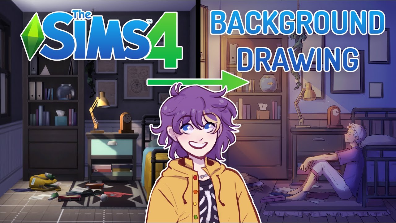 Using The Sims 4 To Draw A Background!