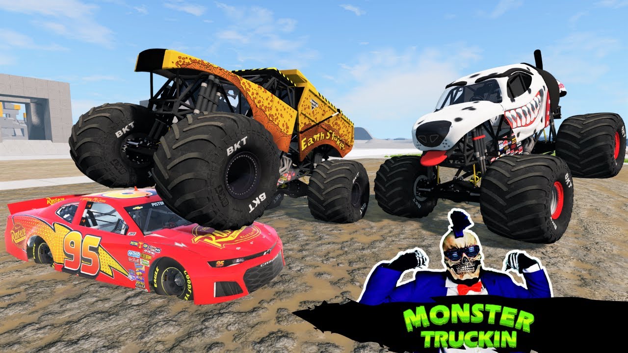 Monster Jam БЕЗУМНЫЕ гонки, фристайл и скоростные прыжки #35 | BeamNG Drive