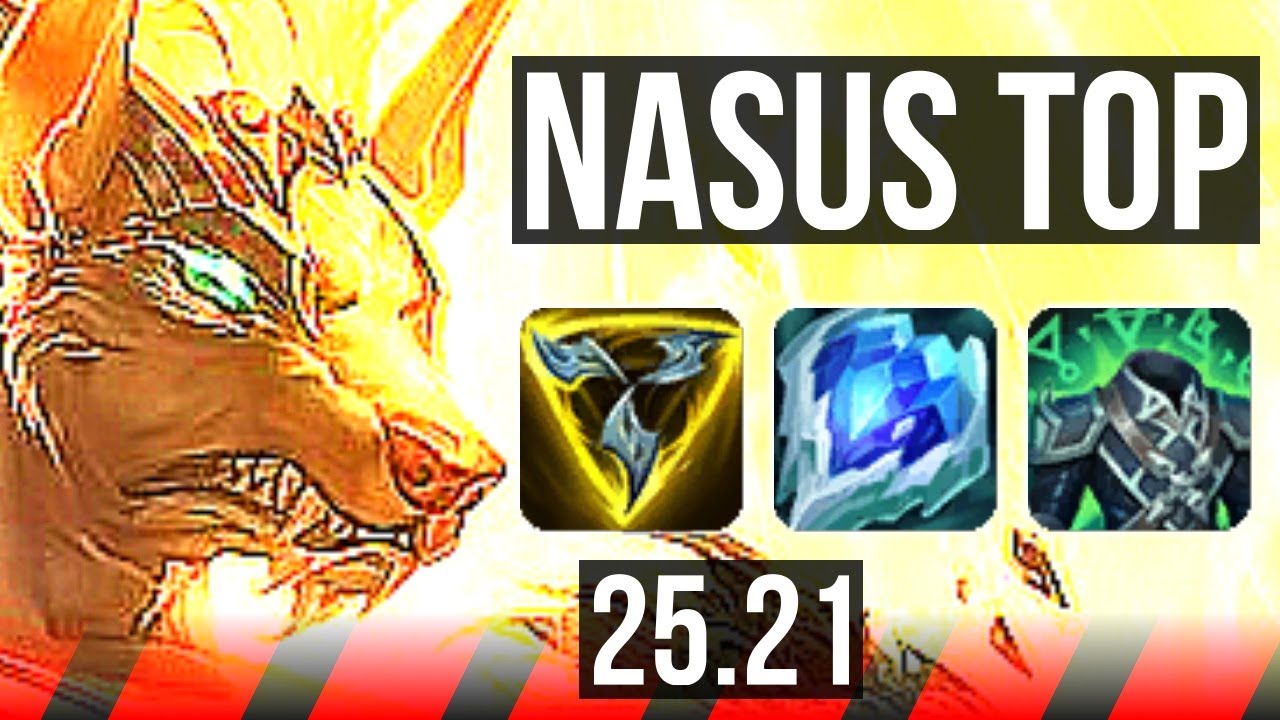 NASUS vs YASUO (TOP) | 7 solo kills, Legendary, 900+ games | NA Master | 25.21