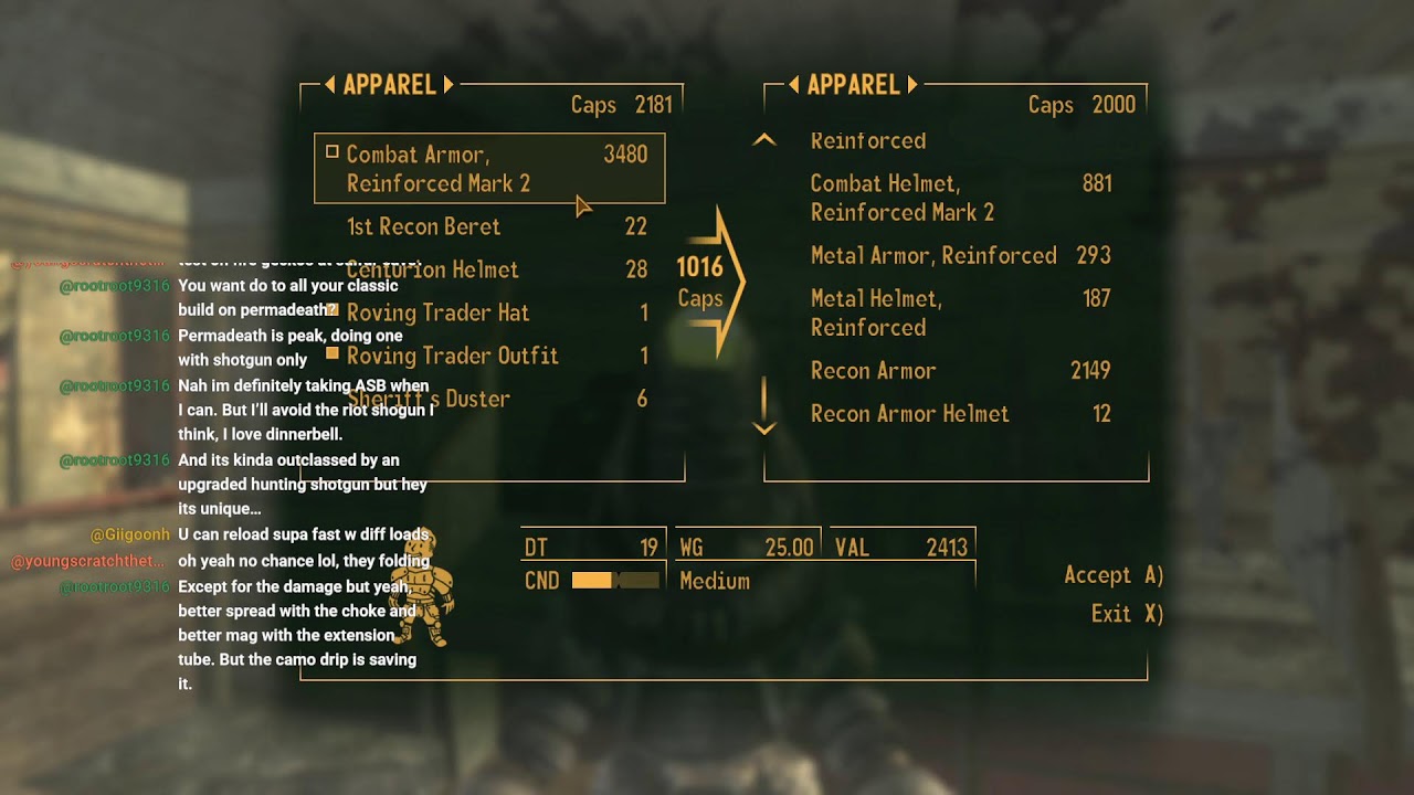 NV permadeath melee