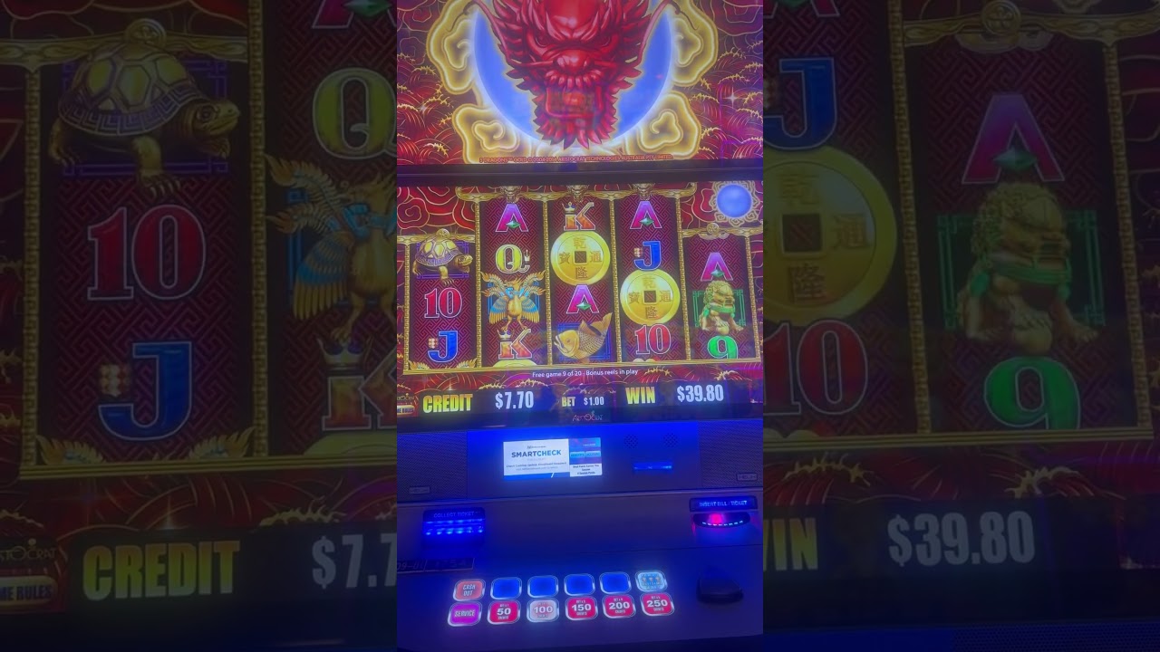 5 Dragons Bonus Video🐉🐦&zwj;🔥🦚 #slotmachinebonus #5dragonsbouns
