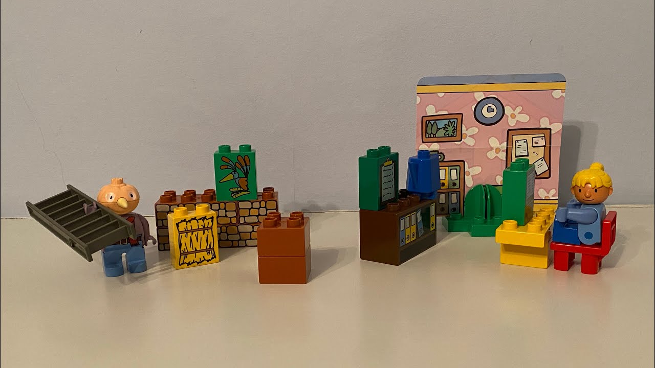 Lego Duplo Bob the Builder Spud and Bird and Wendy in the Office Sets from 2003 Review.