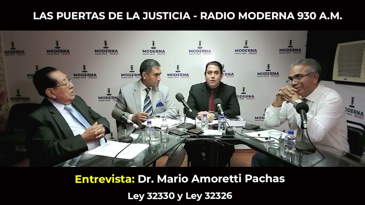 Dr. Amoretti - Ley perdida de Dominio  32330 y Sobre la Imputabilidad de los adolescentes.Ley 32326