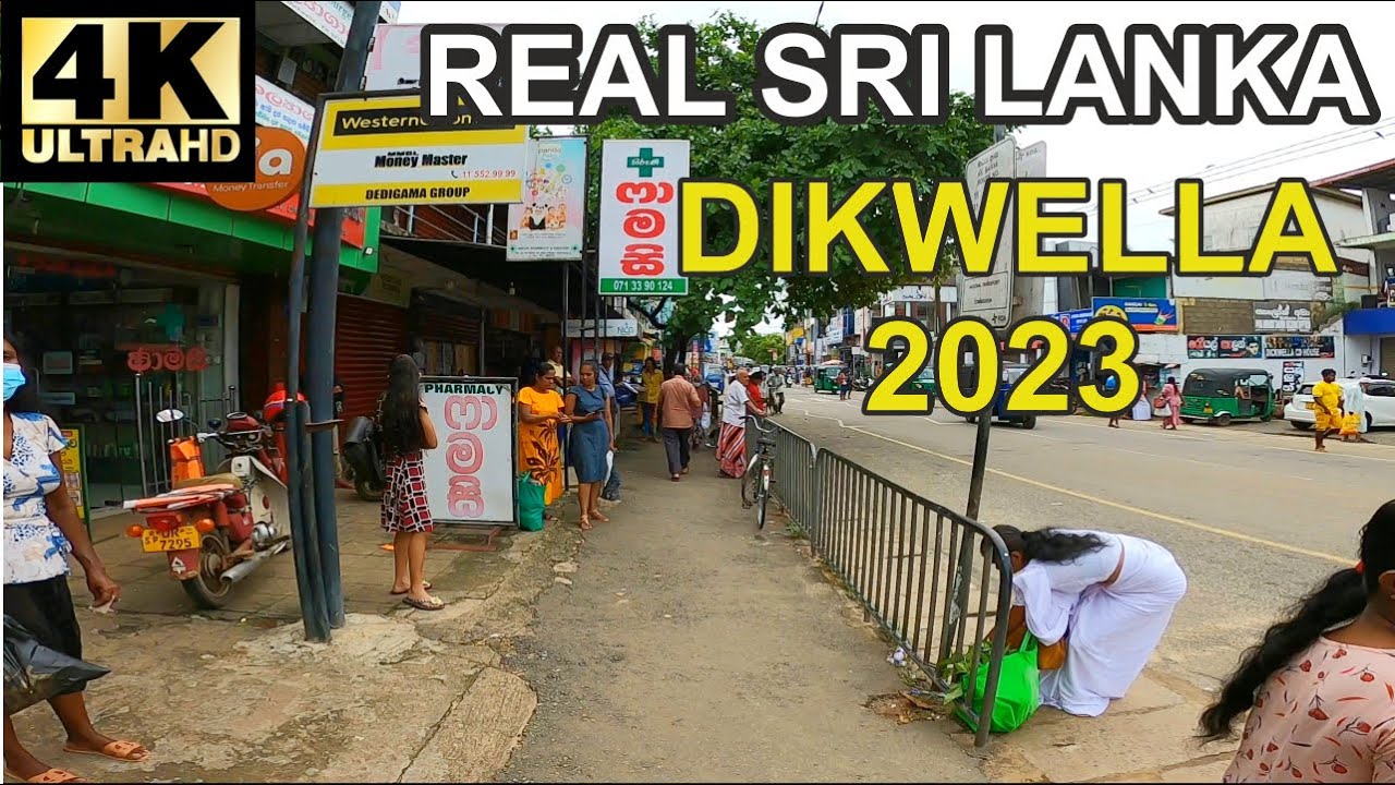 DIKWELLA Streets - Walking in Sri Lanka  - 4K 60FPS HDR, Street Sounds, ASMR, No Talk