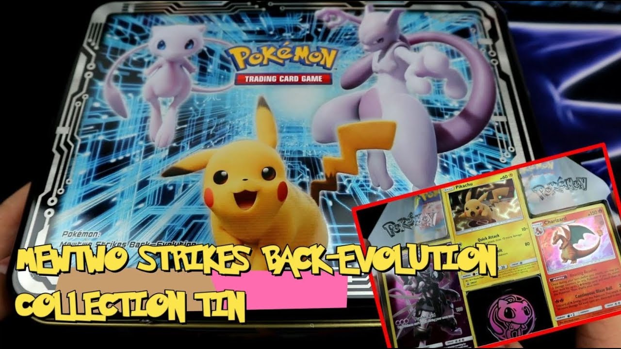 Pokemon Collector Chest 2019 Mewtwo Strikes Back - Evolution Tin Opening