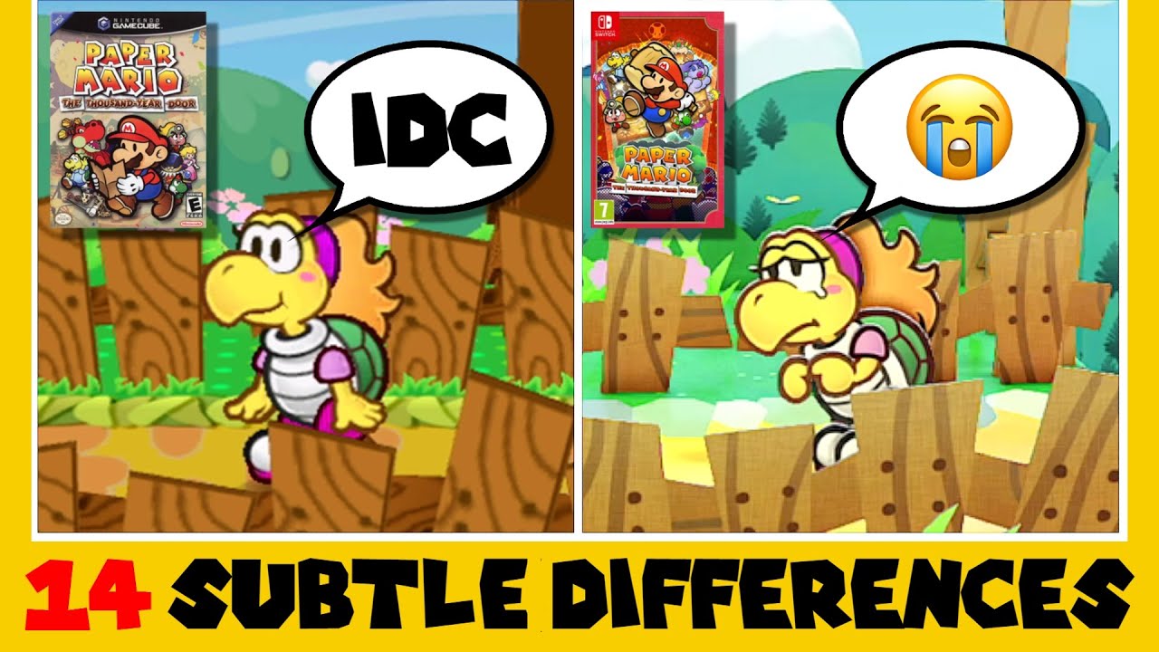 14 Subtle Differences between Paper Mario: The Thousand-Year Door for Switch and GameCube (Part 5)