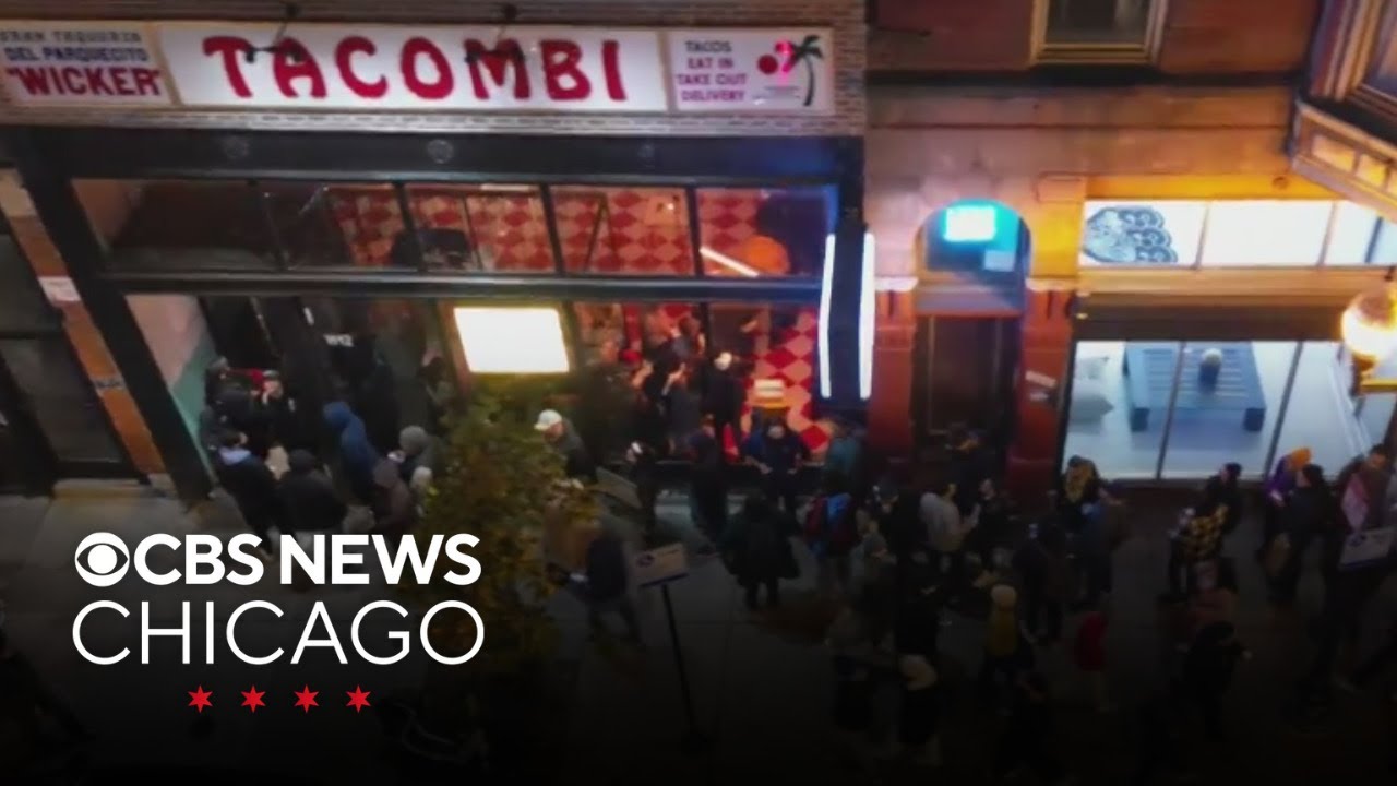 Long lines for Michelin-starred tacos in Chicago's Wicker Park neighborhood