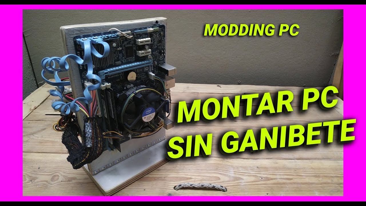 Como armar PC sin gabinete 🖥️ (modding pc low cost 💸 ) y como prender PC sin botón de encendido 💻🔌🤓