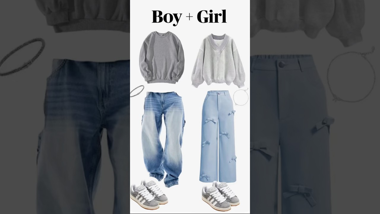 Girl + Boy matching outfits ideas ! 🎀🥥🌴 #trending #matching #dating