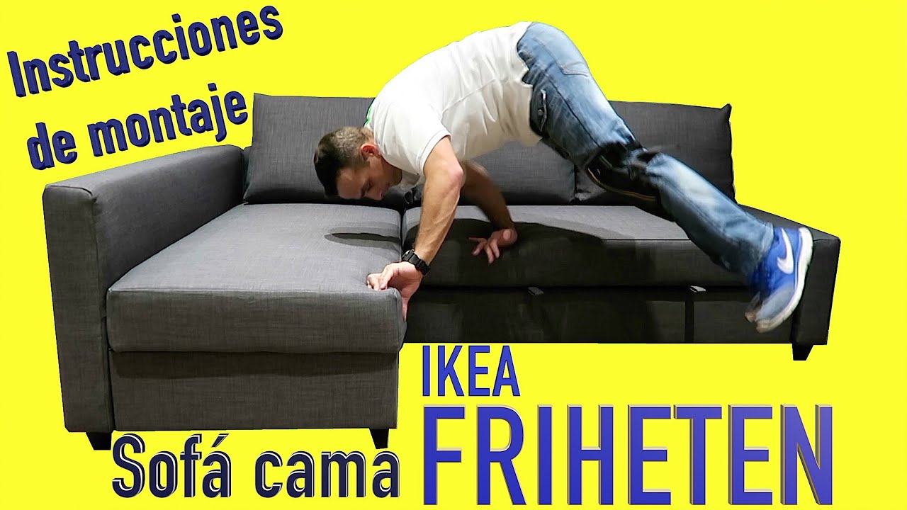 Ikea FRIHETEN Sofá cama esquinero con almacenaje Instrucciones de montaje