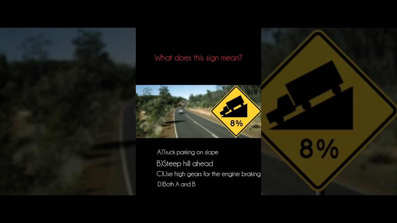 G1 Test :What Does this sign Mean🚧  🚘📚