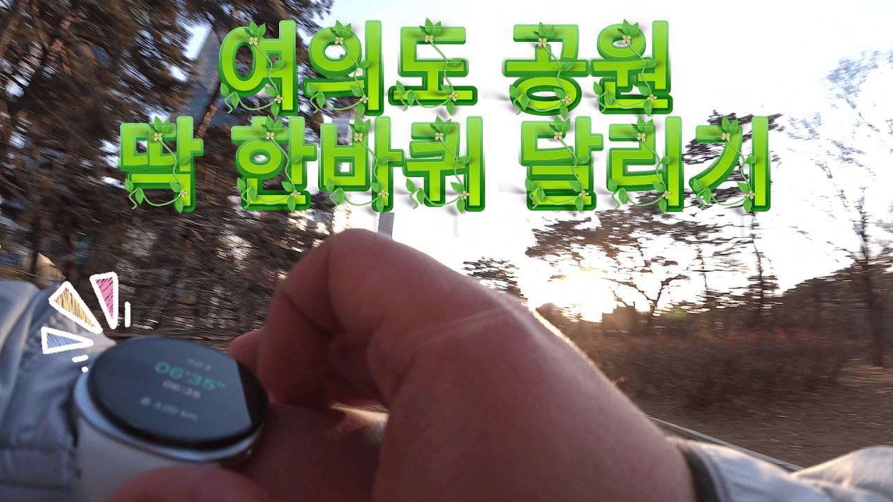여의도공원 딱 한바퀴 달리기! (서울하프마라톤 D-62)