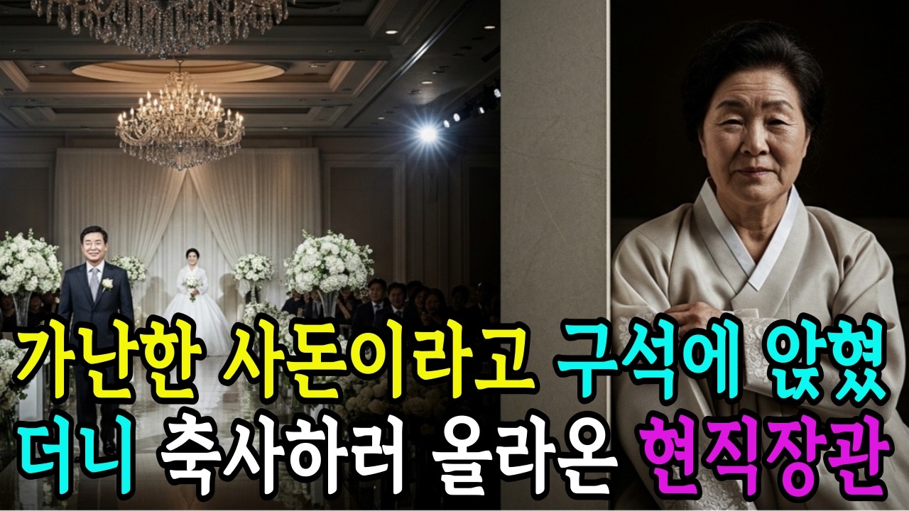 가난한 사돈이라고 결혼식장 구석에 앉혔더니, 축사하러 올라온 사람이 현직 장관? #오디오북