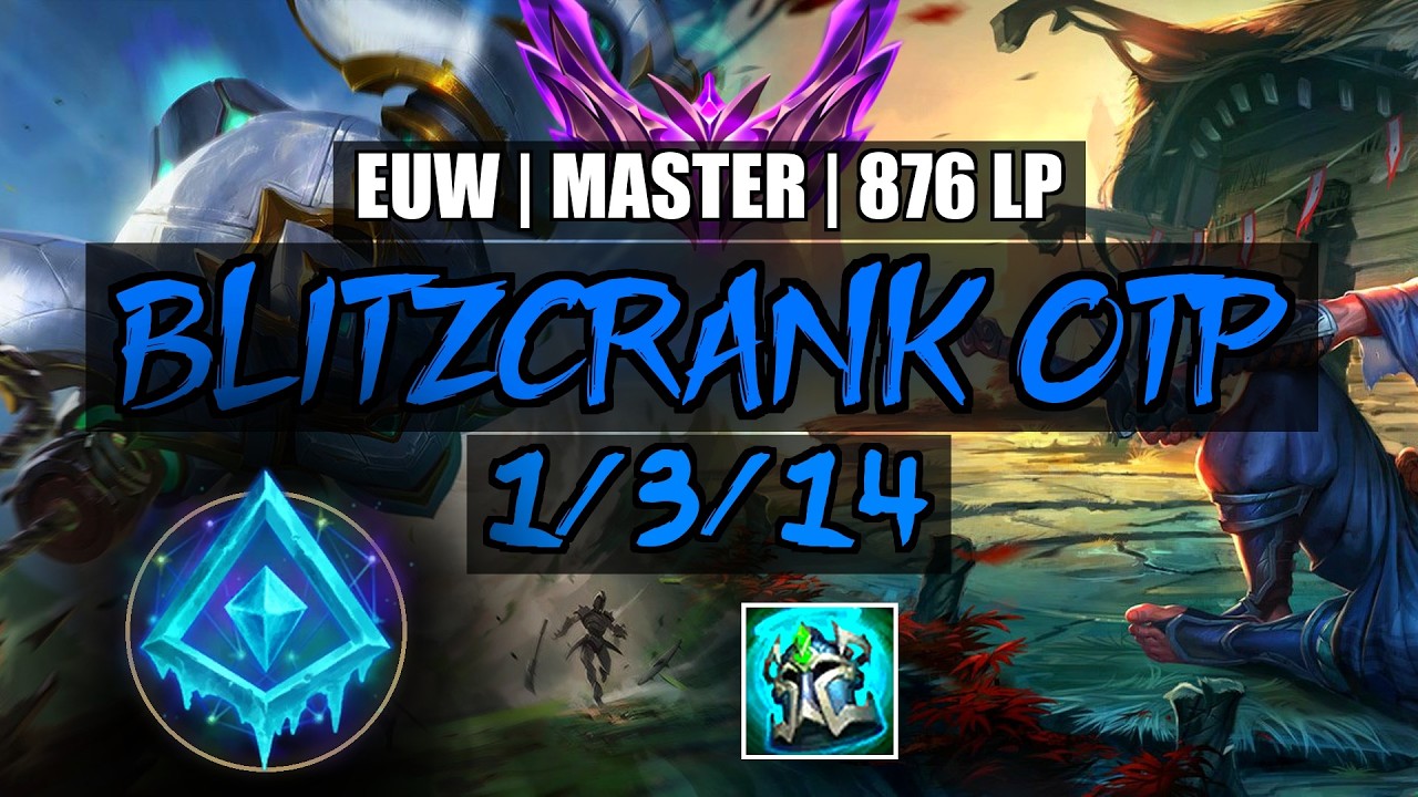 Blitzcrank OTP vs Yasuo/Nautilus Support 1/3/14 | EUW Master 876LP
