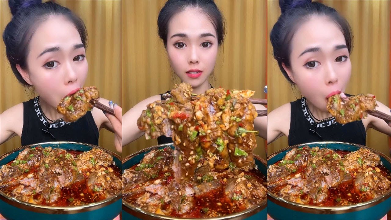 ASMR FOOD EATING CHALLENGE MUKBANG SHOW，PIG BRAIN