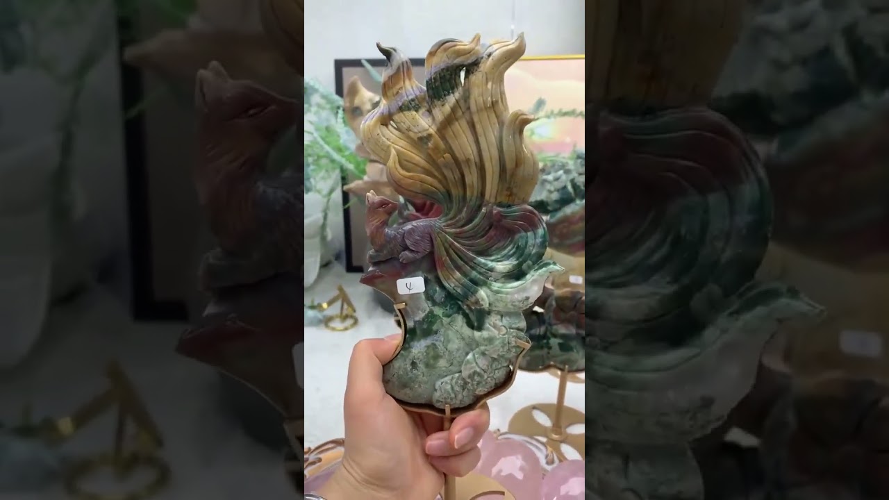 Nine tailed fox carving ￼Exquisite details