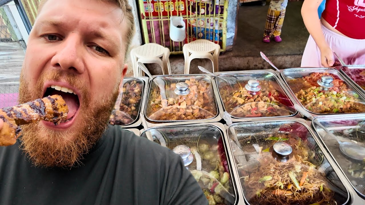 German Tries Filipino Street Food ALL DAY 🇵🇭🍢 | Prices & Reactions
