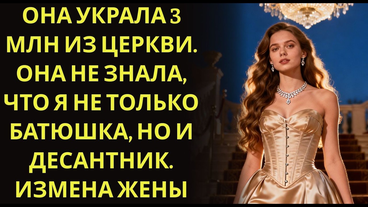 Она украла 3 млн из церкви  Она не знала, что я не только Батюшка, но и десантник  Измена жены
