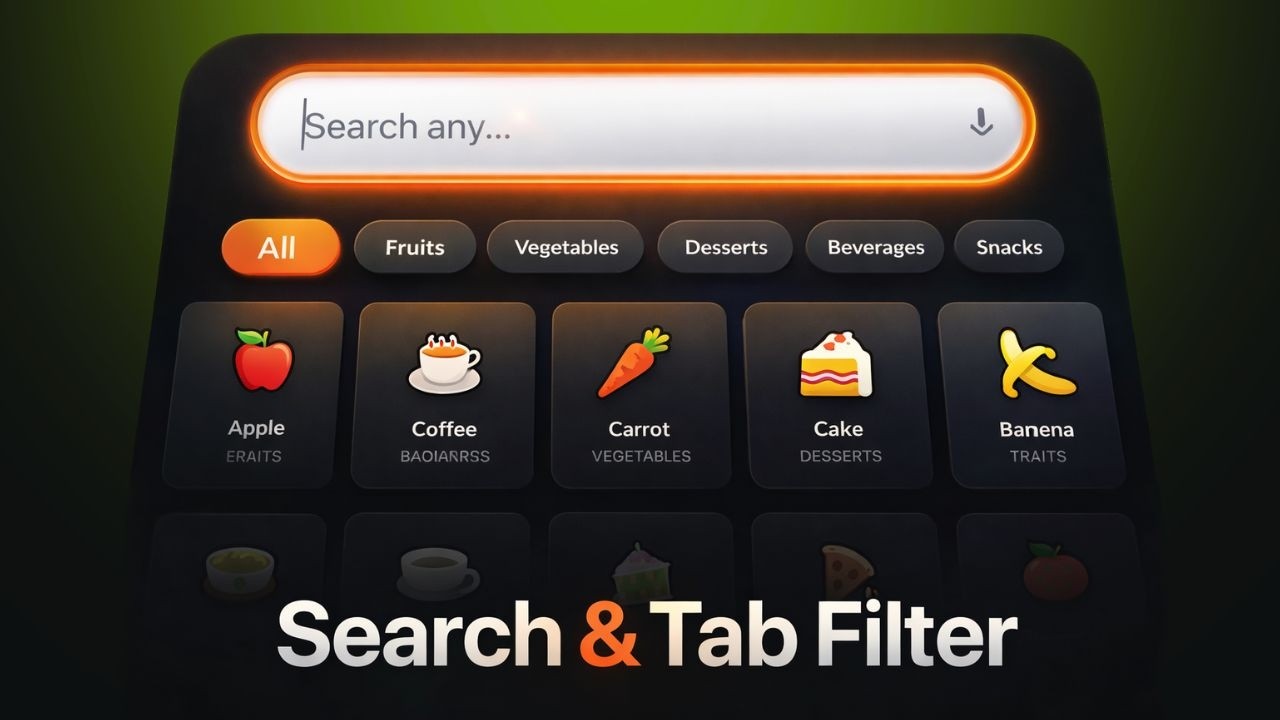 Search & Tab Filtering with HTML, CSS & JavaScript | Step-by-Step Tutorial | JavaScript Project