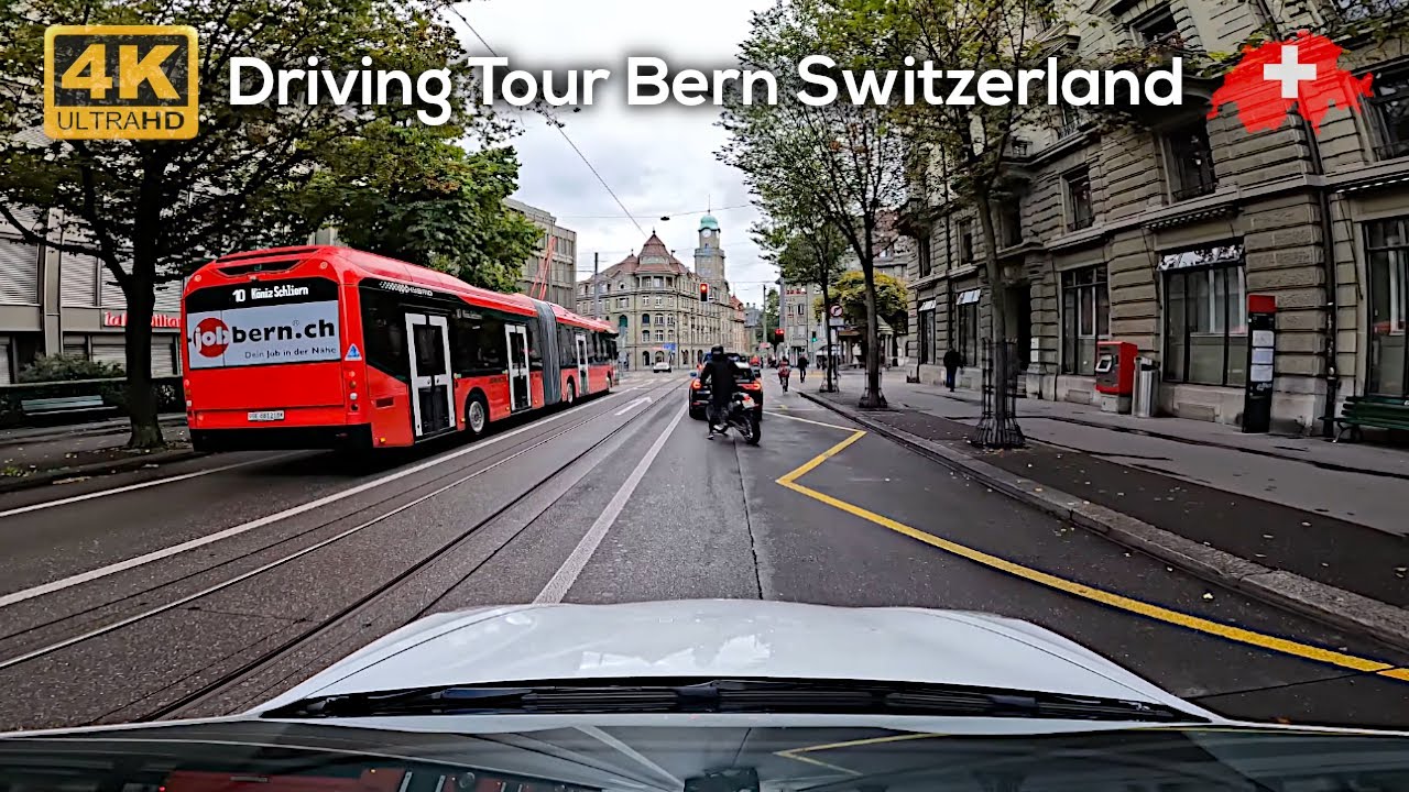 City Driving Tour in Bern Switzerland 4K