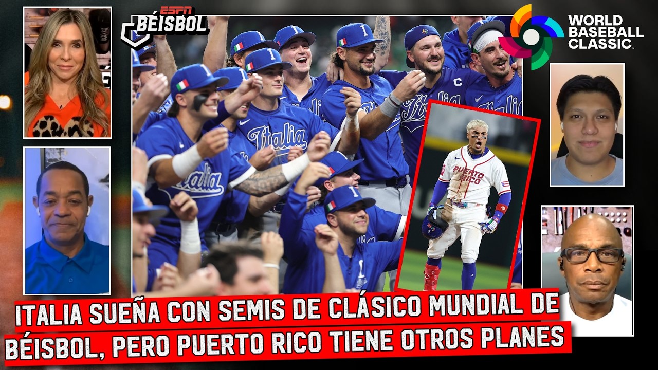 PUERTO RICO quiere ACABAR con el SUE&Ntilde;O de ITALIA en CL&Aacute;SICO MUNDIAL y pasar a SEMIS | ESPN Beisbol