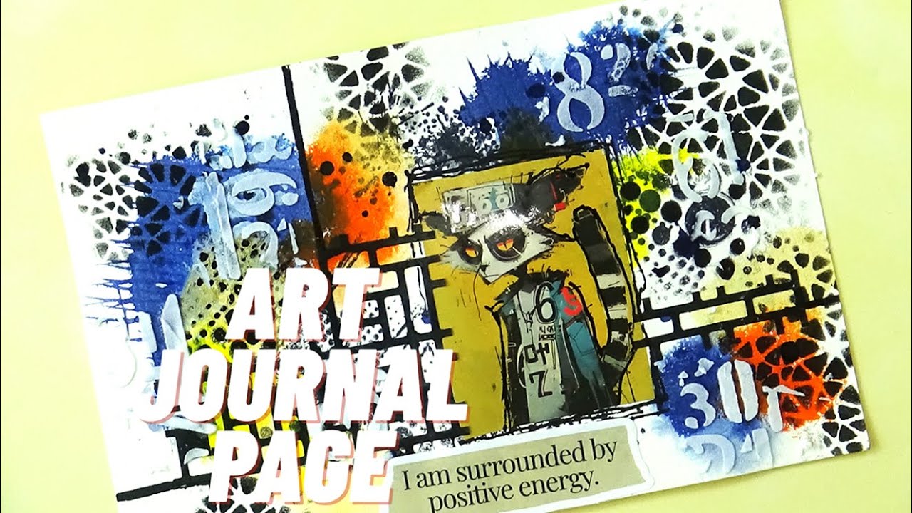 Art Journal Page using Distress Spray Stain