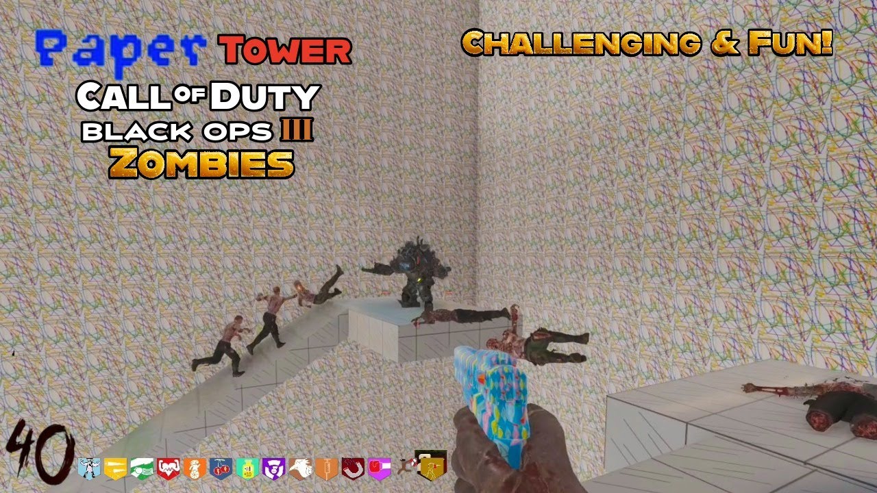 Paper Tower — это очень сложная карта-испытание, и играть на ней очень весело! - Bo3 Custom Zombies