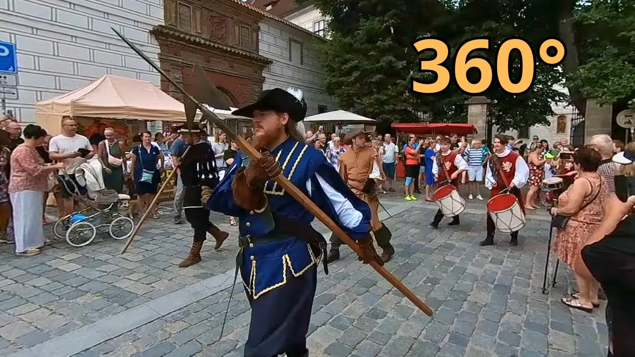Slavnostní průvod [360°] | XXVII. slavnosti Jakuba Krčína, Třeboň, 20. 7. 2024