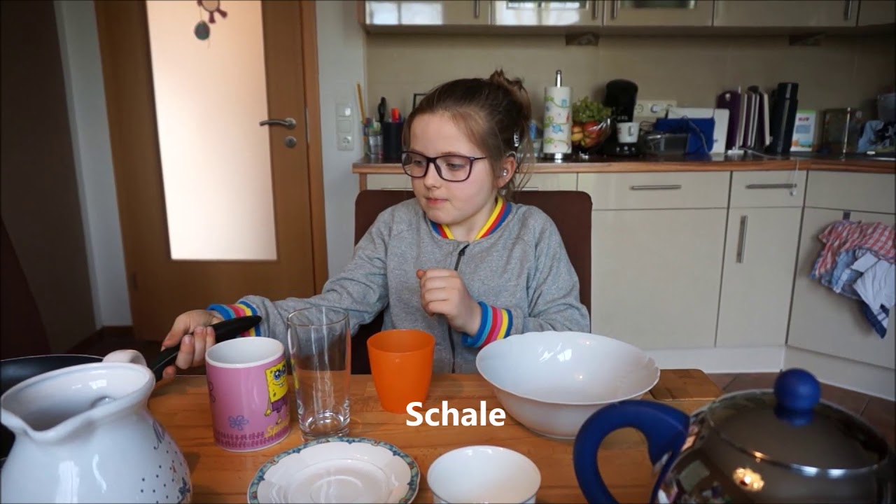 Küchenzubehör in deutscher Gebärdensprache DGS