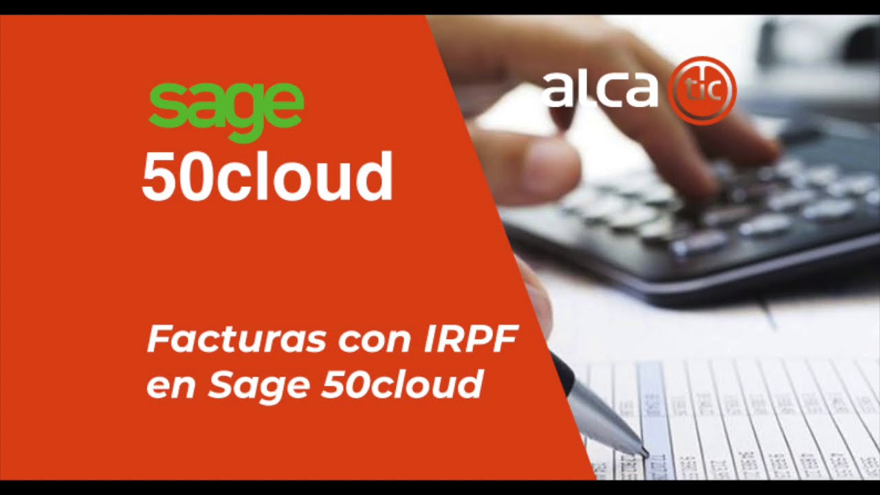 Facturas con IRPF en Sage 50cloud