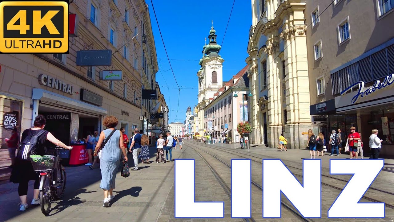 Linz Austria, September Walking Tour 4K UHD