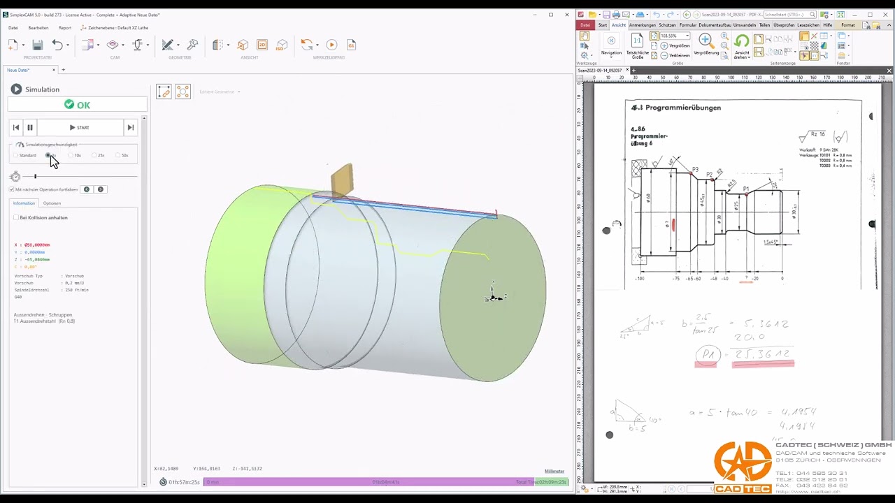 Drehteile OHNE CAD-Programm erstellen II