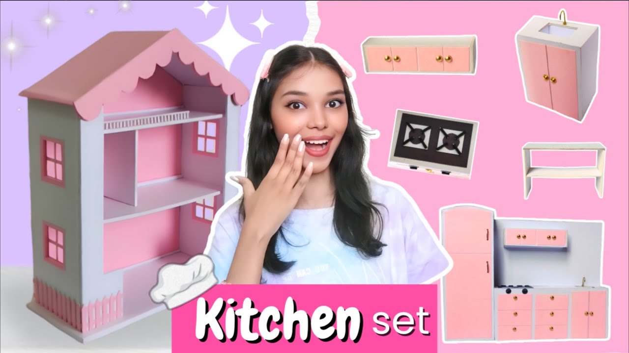 DIY *kitchen set* for my Doll house 😱✨_part 3