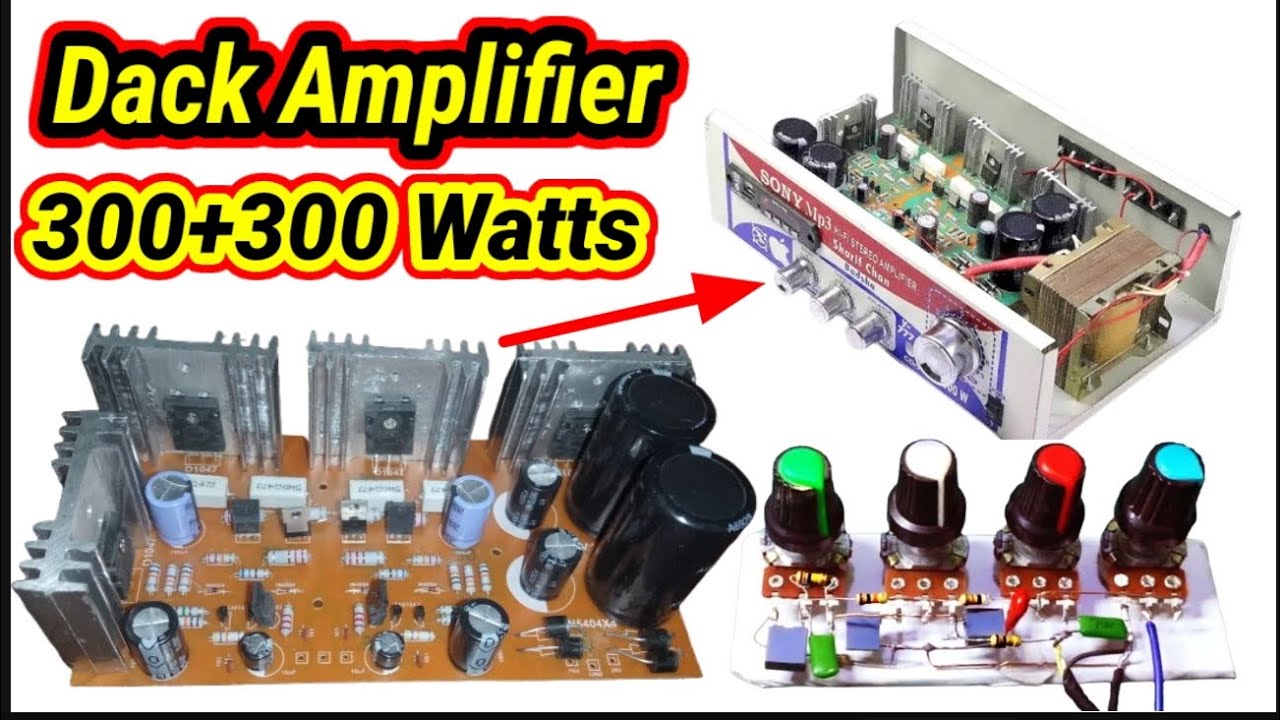 DIY | How To Make 200 Watts Amplifier Bluetooth HD Audio Amplifier | D1047  2sc5200