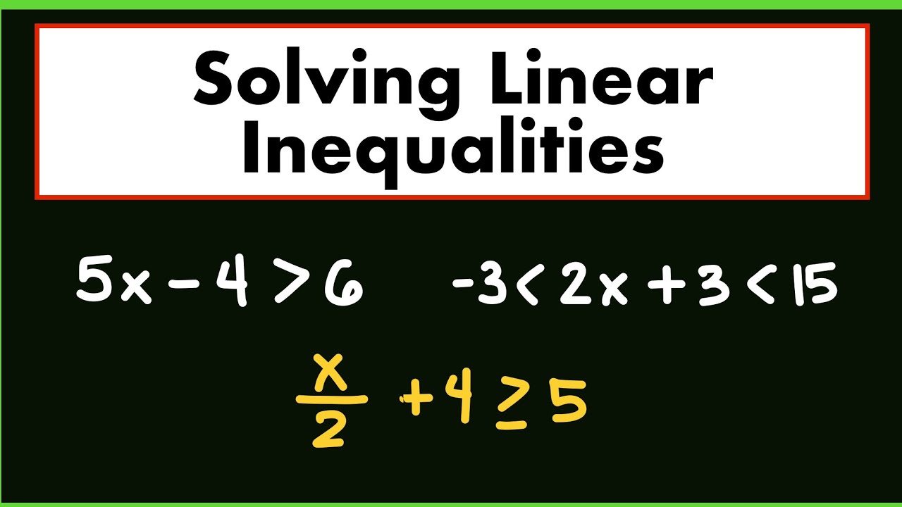 How to Solve Linear Inequality | Solving Linear Inequalities