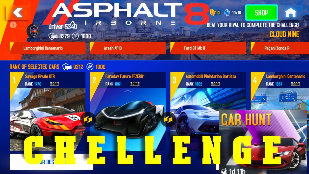 Asphalt 8 Airborne Gauntlet Mode BUFFED Savege Rivale Challenge
